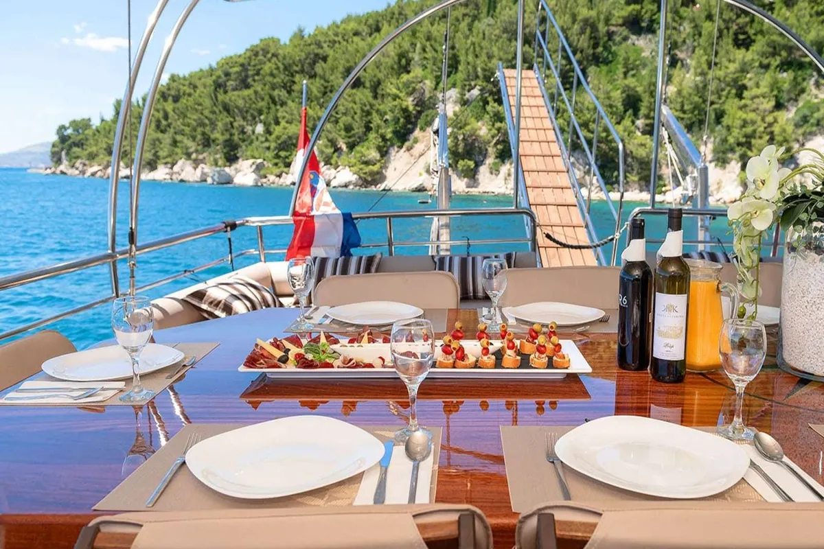 Deck of Nautilus, a Unknown Nautilus yacht at Split, Croatia