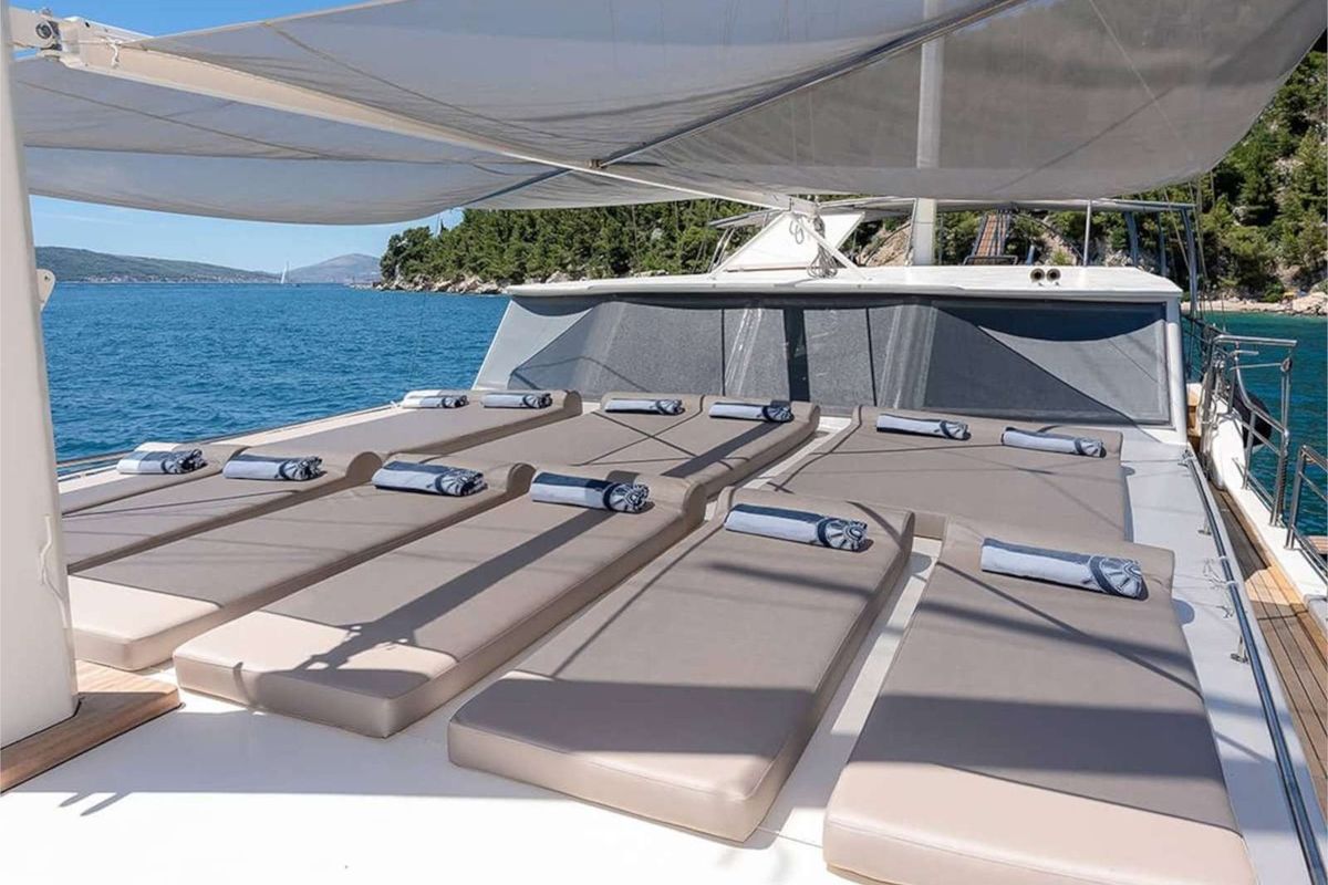 Deck of Nautilus, a Unknown Nautilus yacht at Split, Croatia