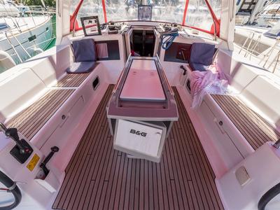 Deck of Ultra Dubrovnik, a Beneteau Oceanis 48 sailboat at Općina Medulin, Croatia