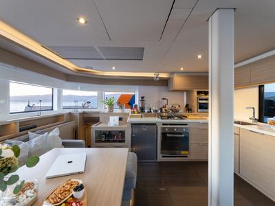 Galley of ARTISAN, a Lagoon 55 catamaran at Split, Croatia