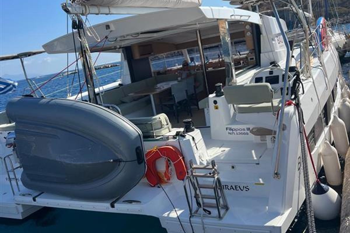 Exterior view of Filippos III, a Bali Catsmart catamaran at Zakynthos Municipal Unit, Greece