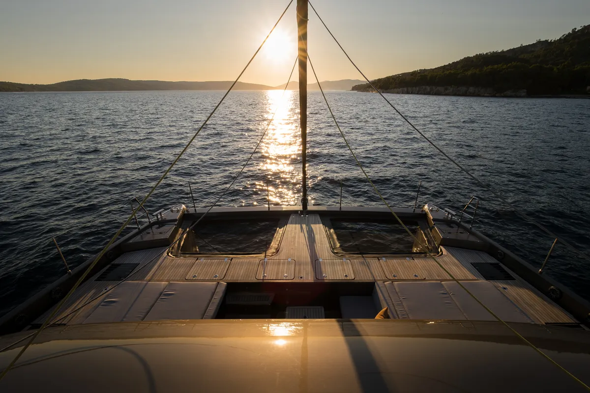 Deck of Ahalya, a Sunreef Yachts Sunreef 60 catamaran at Grad Kaštela, Croatia