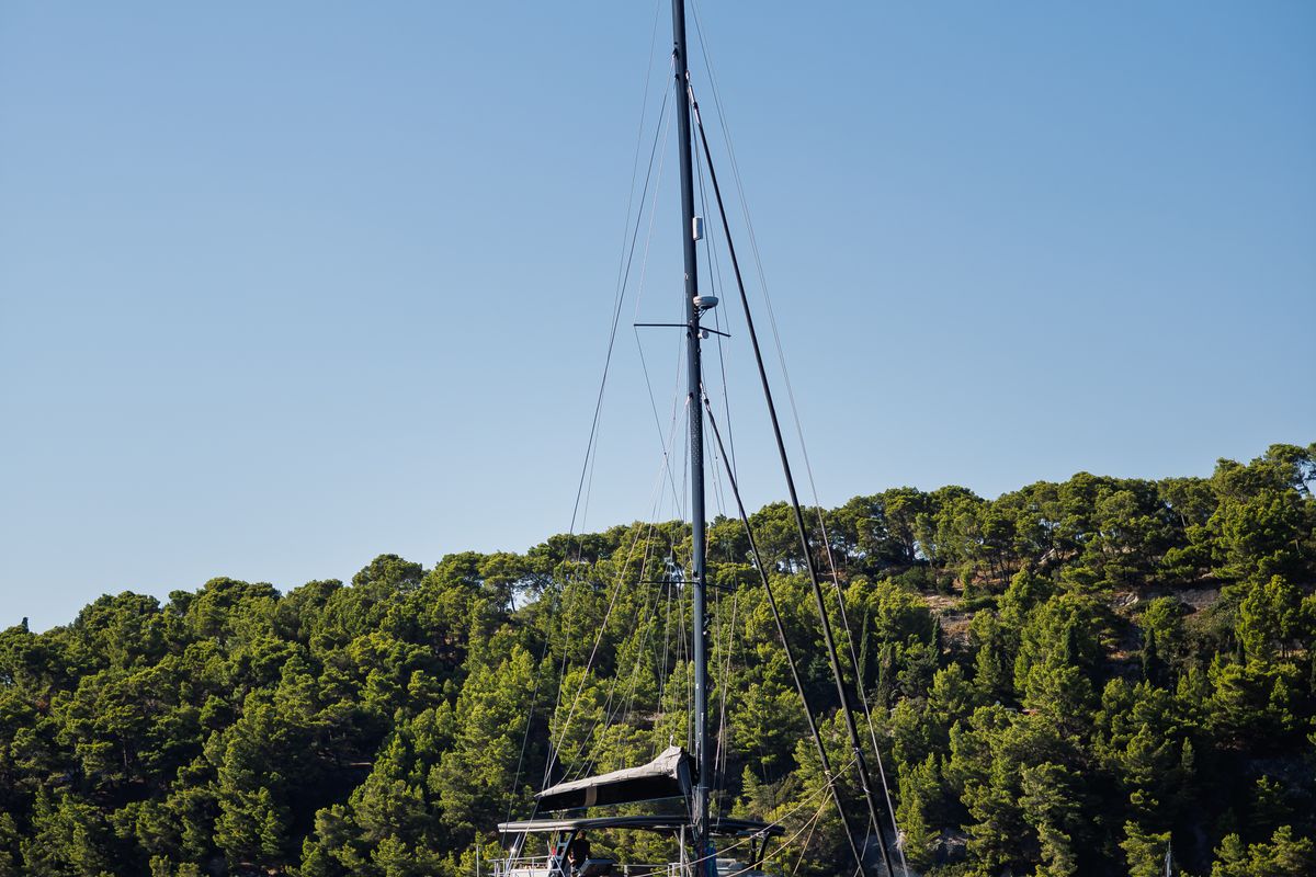 Deck of Ahalya, a Sunreef Yachts Sunreef 60 catamaran at Grad Kaštela, Croatia