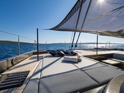 Deck of Ahalya, a Sunreef Yachts Sunreef 60 catamaran at Grad Kaštela, Croatia