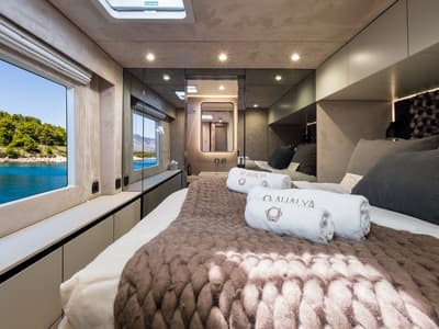 Cabin on Ahalya, a Sunreef Yachts Sunreef 60 catamaran at Grad Kaštela, Croatia