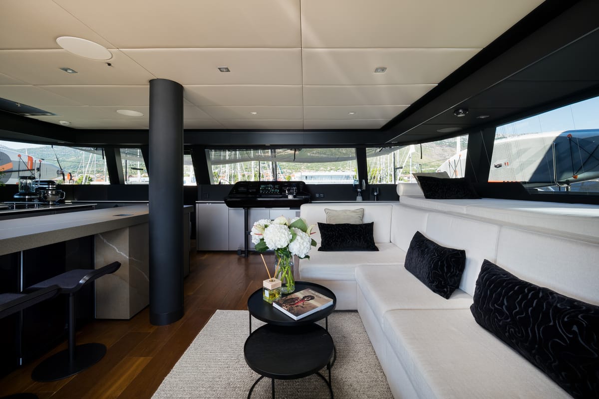 Salon of Ahalya, a Sunreef Yachts Sunreef 60 catamaran at Grad Kaštela, Croatia