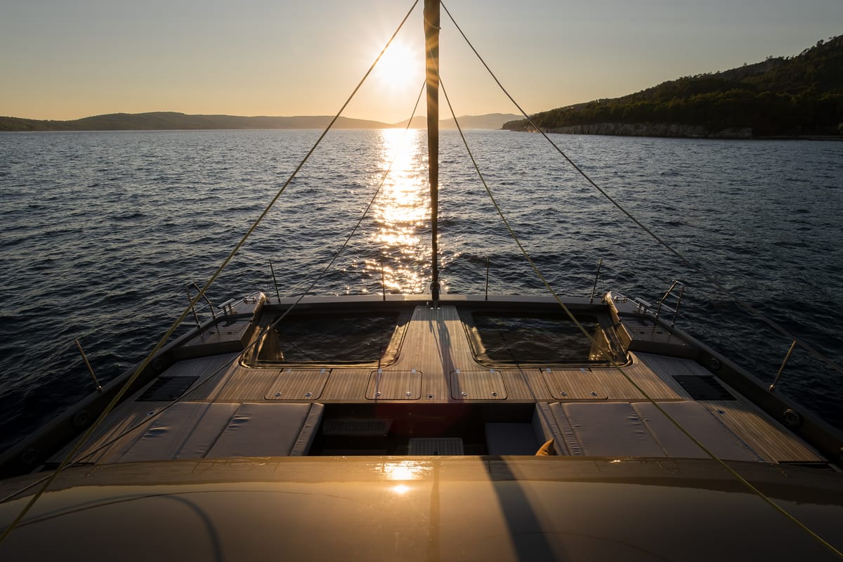 Deck of Ahalya, a Sunreef Yachts Sunreef 60 catamaran at Grad Kaštela, Croatia