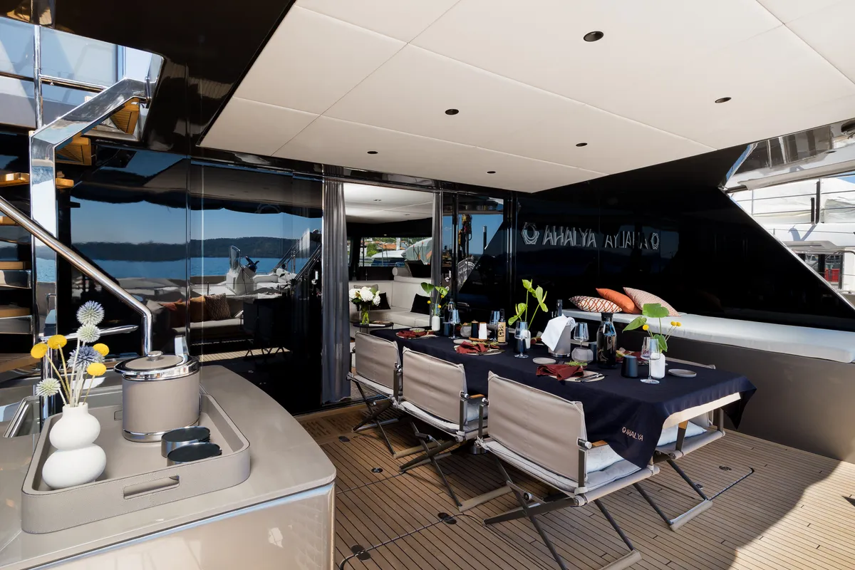 Deck of Ahalya, a Sunreef Yachts Sunreef 60 catamaran at Grad Kaštela, Croatia