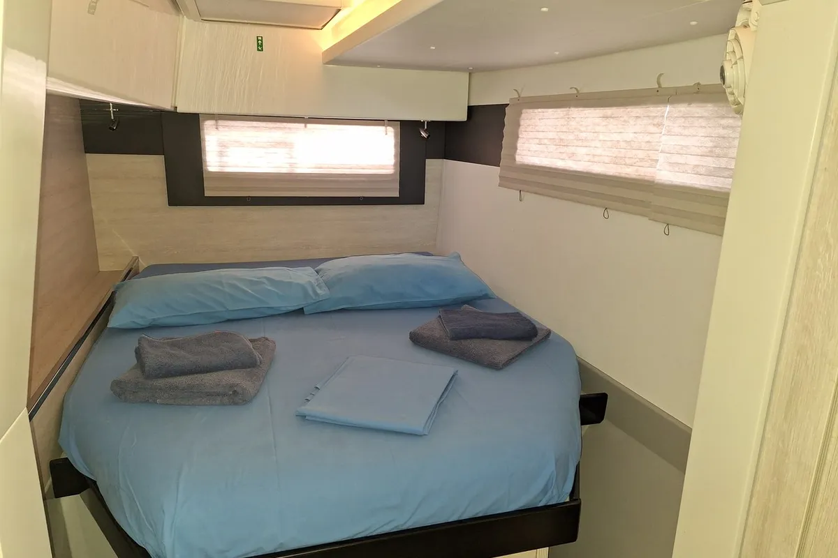 Bellambriana, a Leopard 40 catamaran at Tonnarella, Italy