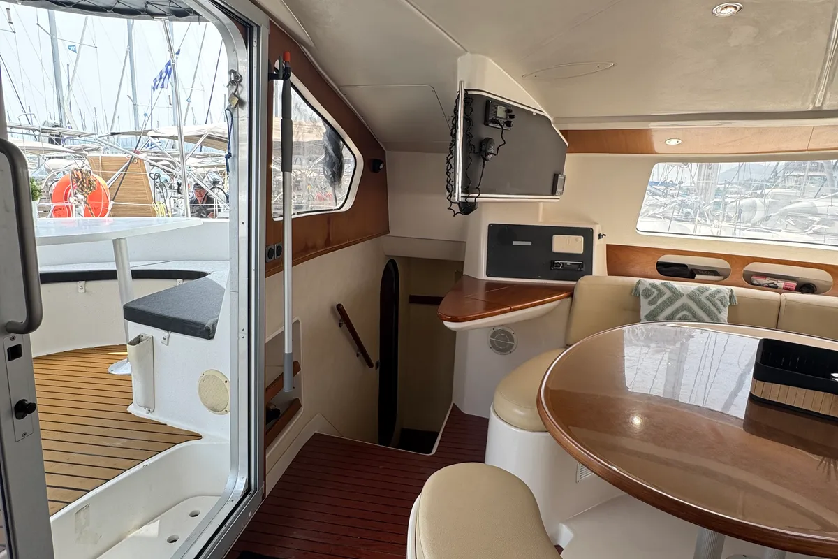 Salon of Artemis K, a Fountaine Pajot Belize 43 - 4 + 2 cab. catamaran at Municipal Unit of Lefkada, Greece