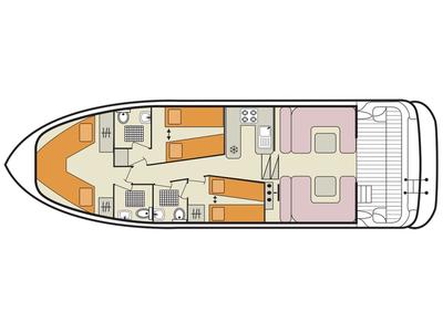 Floor plan of Elegance - Comfort 34, a Cygnet Elegance motorboat at Portiragnes, France