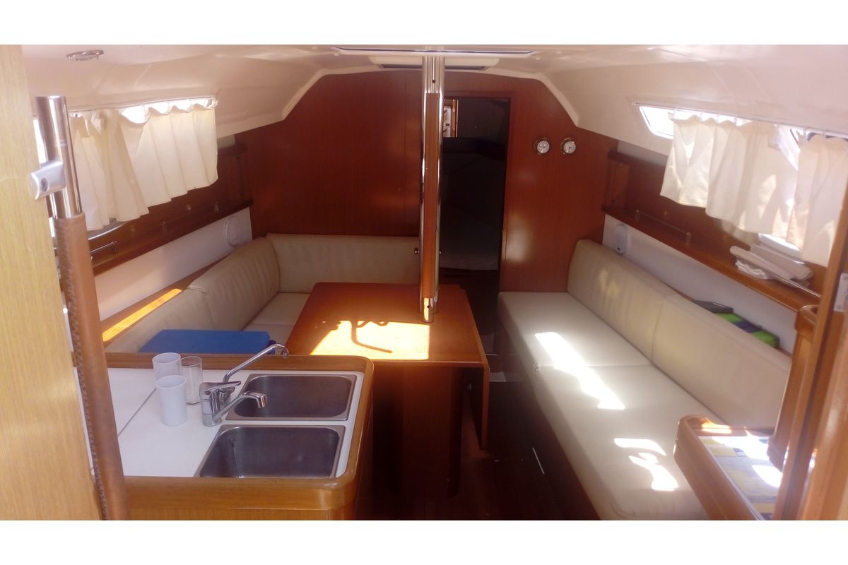 Galley of Trizonia, a Beneteau Oceanis 31 sailboat at Municipal Unit of Lefkada, Greece