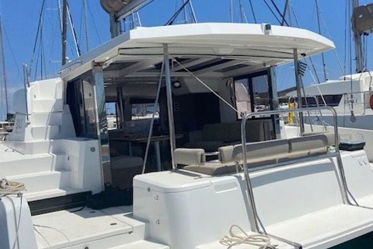 Pastel, a Bali 4.2 catamaran at Athens, Greece