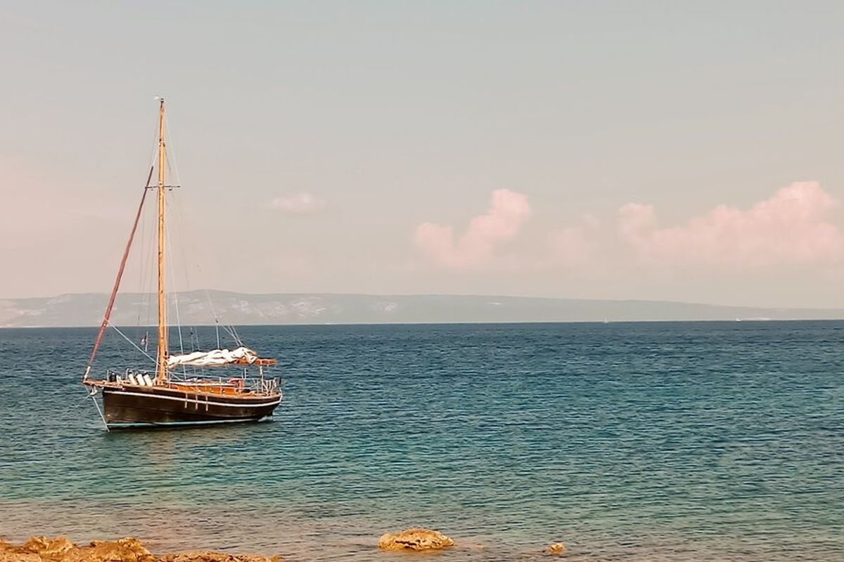 Exterior view of Black Bird, a Unknown Pilot Cutter sailboat at Grad Pula, Croatia