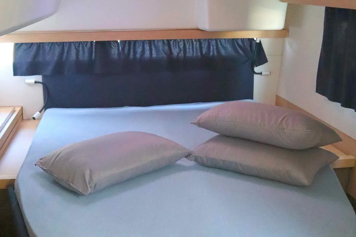 Cabin on ALISA, a Fountaine Pajot Lucia 40 catamaran at Municipal Unit of Lefkada, Greece