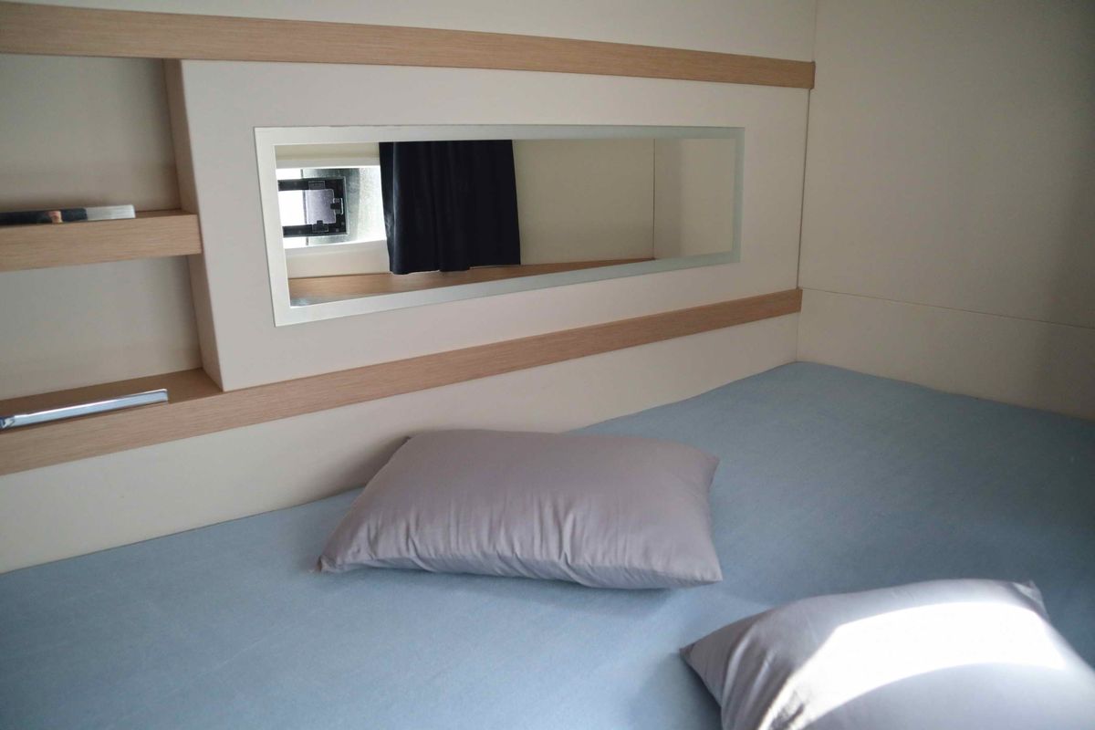 Cabin on ALISA, a Fountaine Pajot Lucia 40 catamaran at Municipal Unit of Lefkada, Greece
