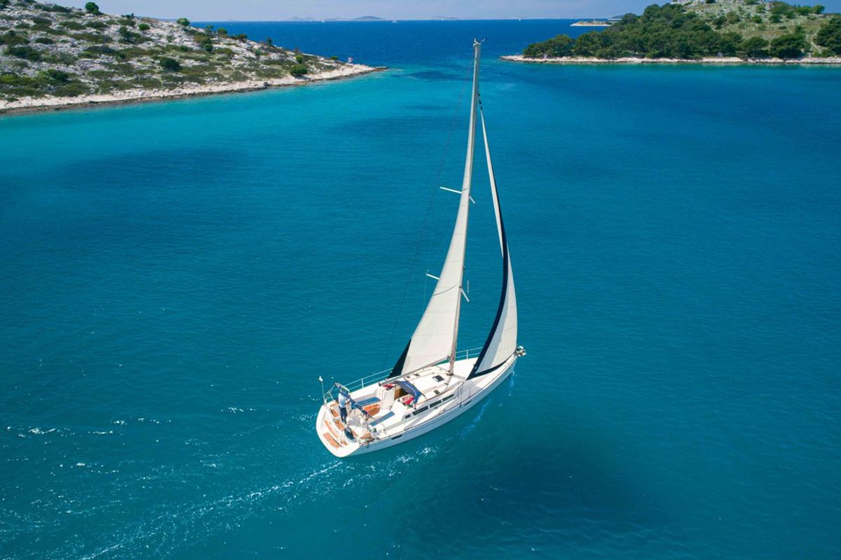 Exterior view of Ema, a Jeanneau Sun Odyssey 42i sailboat at Tribunj, Croatia