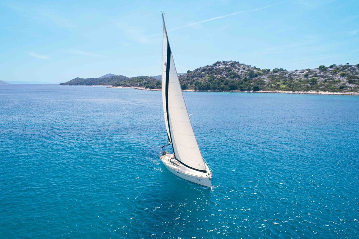 Exterior view of Ema, a Jeanneau Sun Odyssey 42i sailboat at Tribunj, Croatia