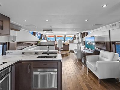 Salon of After Parr T, a Marquis Yachts Marquis 720 Flybridge yacht at Stock Island, United States