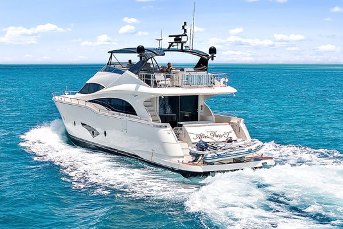 Exterior view of After Parr T, a Marquis Yachts Marquis 720 Flybridge yacht at Stock Island, United States