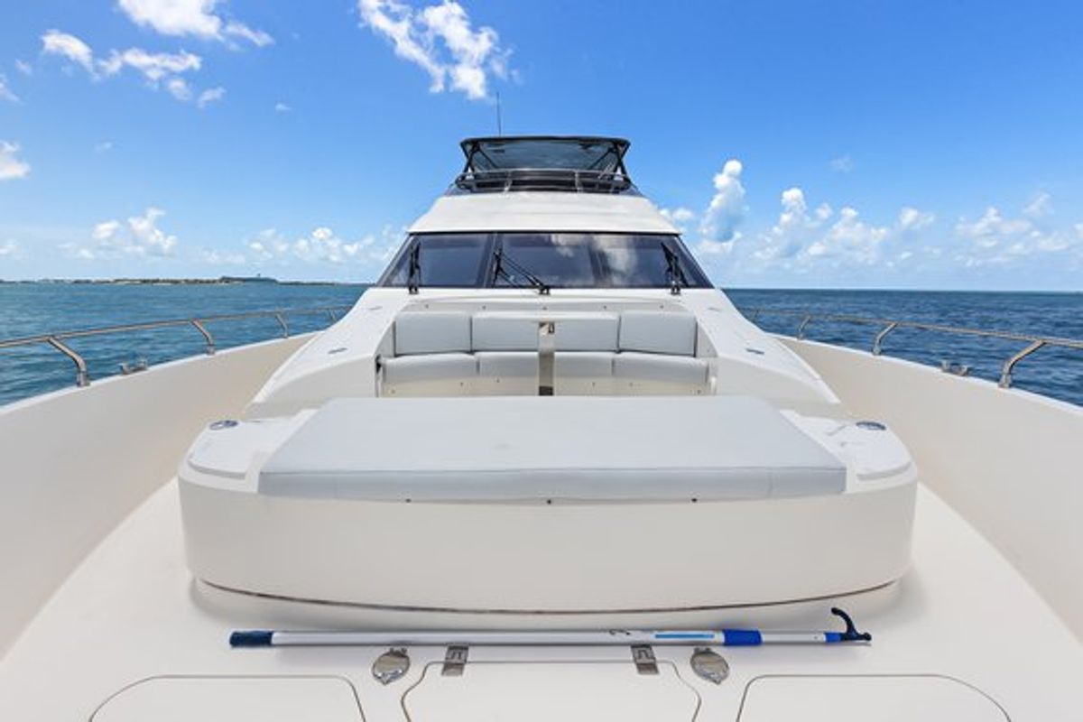 Deck of After Parr T, a Marquis Yachts Marquis 720 Flybridge yacht at Stock Island, United States