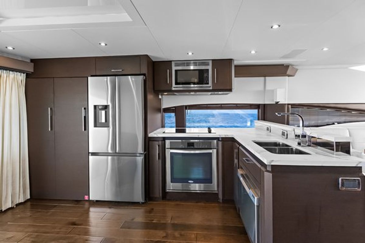 Galley of After Parr T, a Marquis Yachts Marquis 720 Flybridge yacht at Stock Island, United States