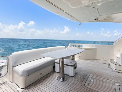 Deck of After Parr T, a Marquis Yachts Marquis 720 Flybridge yacht at Stock Island, United States