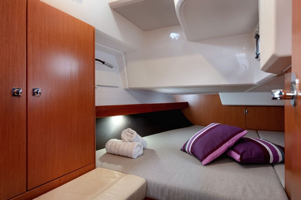 Cabin on NINA, a Bavaria Cruiser 41 sailboat at Split, Croatia