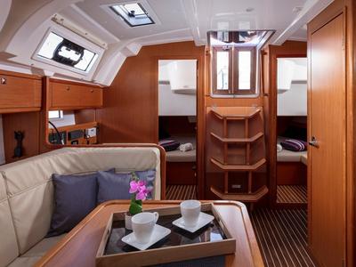 Salon of NINA, a Bavaria Cruiser 41 sailboat at Split, Croatia