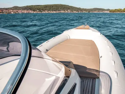 Deck of Biba, a Capelli Tempest 1000 OPEN rib at Općina Sukošan, Croatia