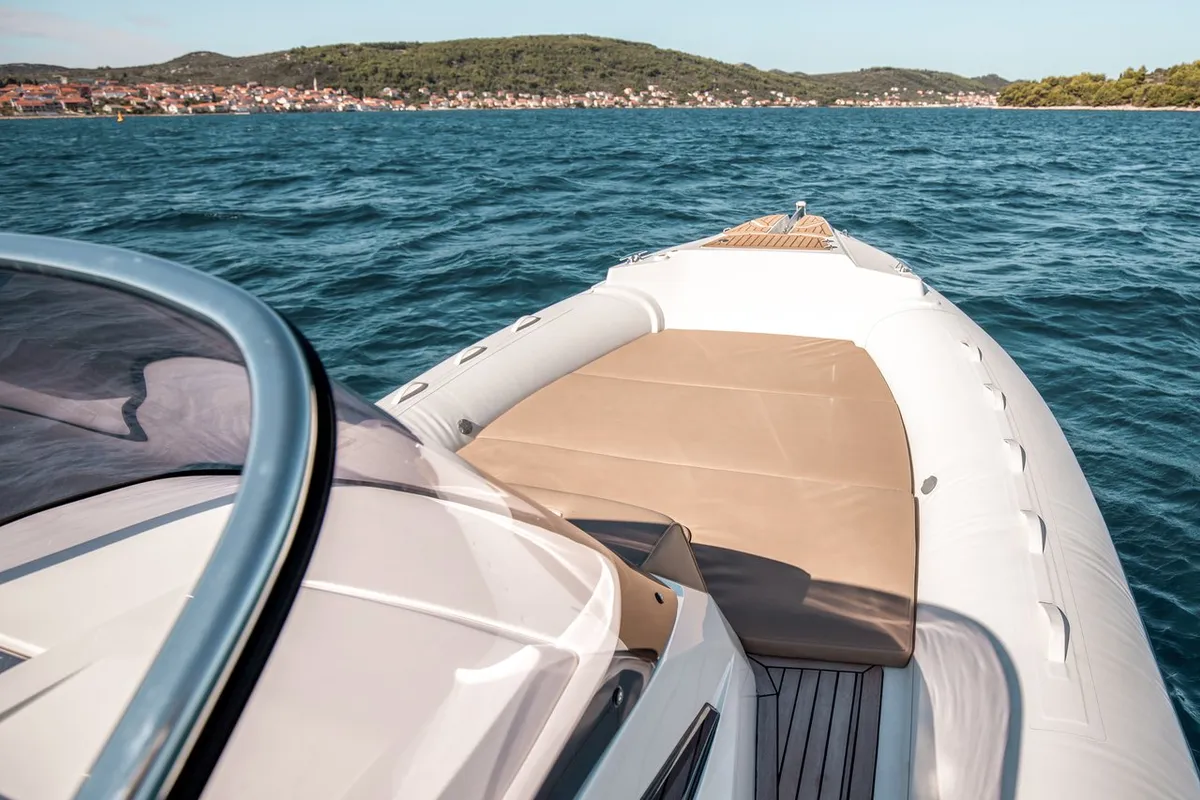 Deck of Biba, a Capelli Tempest 1000 OPEN rib at Općina Sukošan, Croatia