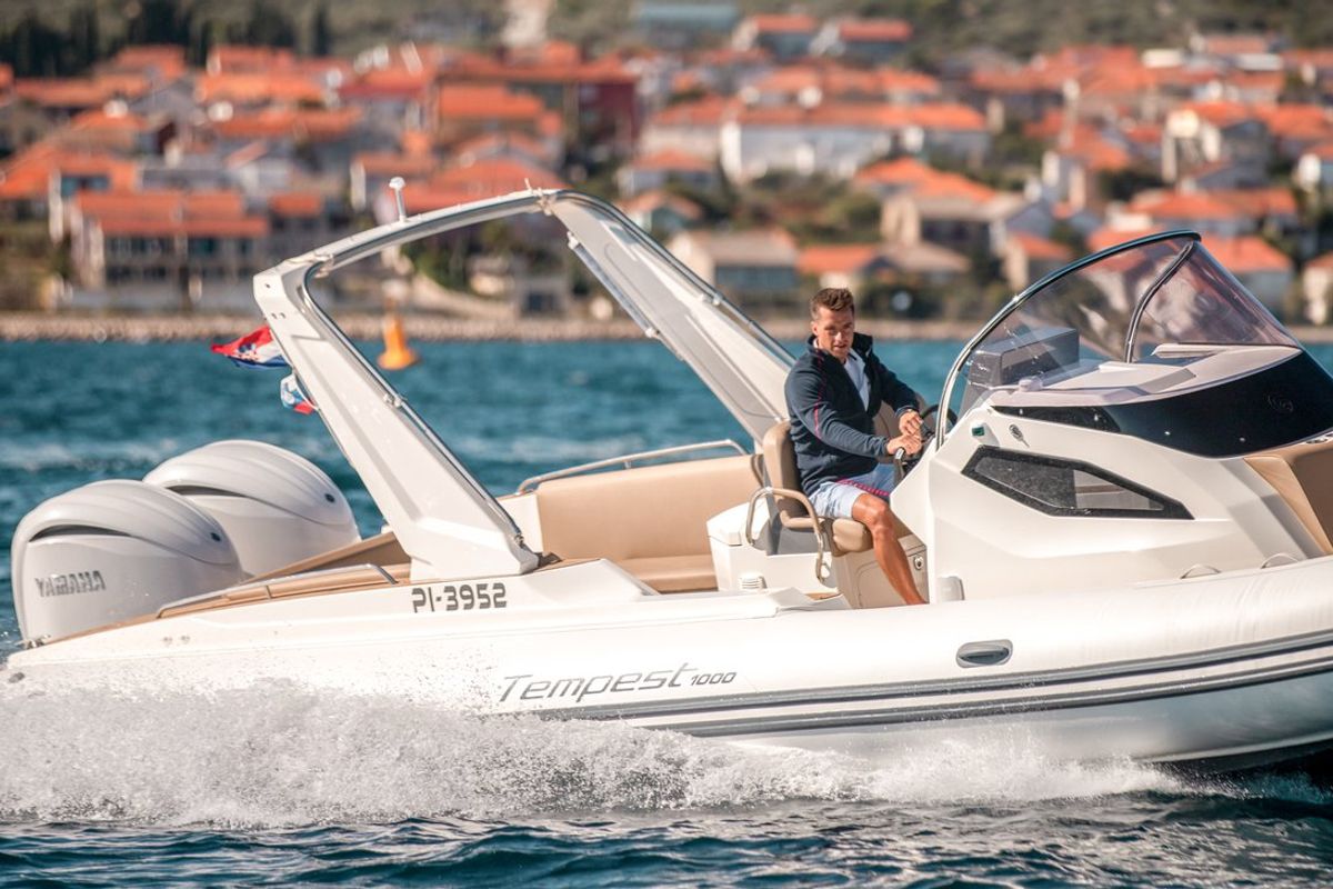 Exterior view of Biba, a Capelli Tempest 1000 OPEN rib at Općina Sukošan, Croatia