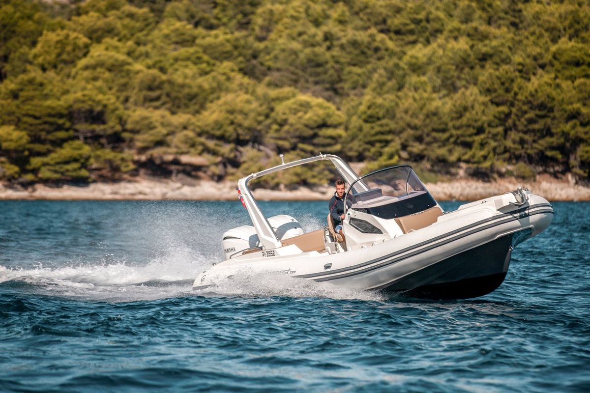 Exterior view of Biba, a Capelli Tempest 1000 OPEN rib at Općina Sukošan, Croatia