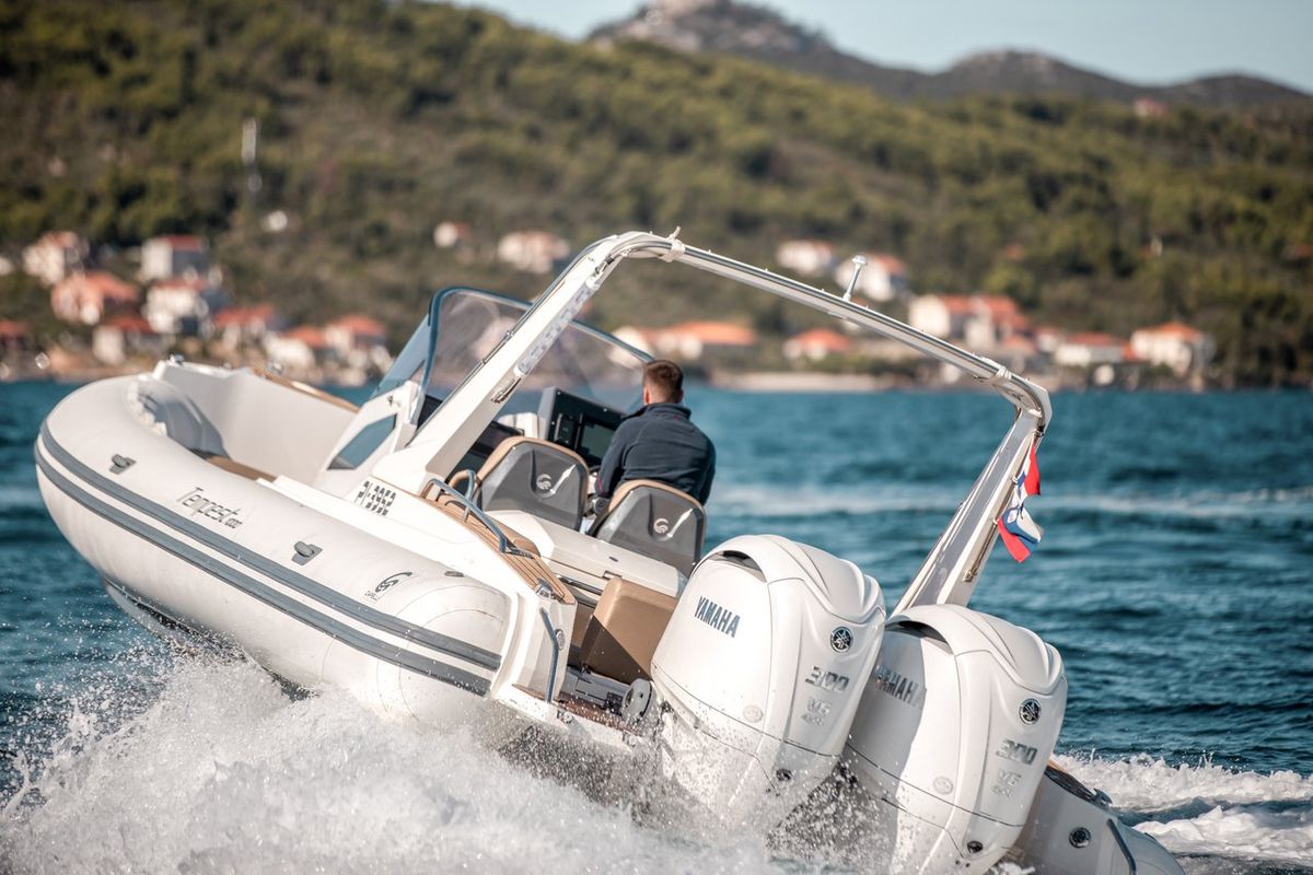 Exterior view of Biba, a Capelli Tempest 1000 OPEN rib at Općina Sukošan, Croatia