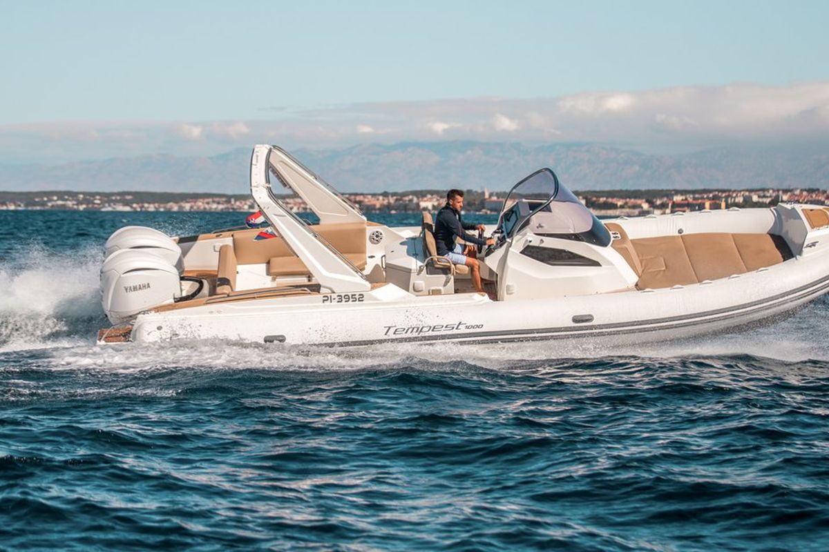 Exterior view of Biba, a Capelli Tempest 1000 OPEN rib at Općina Sukošan, Croatia