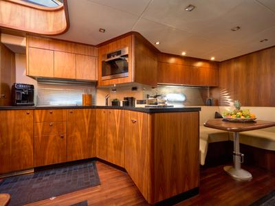 Galley of Ghost, a Sunseeker International Sunseeker Predator 72 yacht at Grad Kaštela, Croatia
