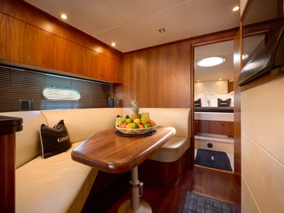 Salon of Ghost, a Sunseeker International Sunseeker Predator 72 yacht at Grad Kaštela, Croatia