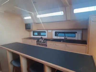 Galley of Mila D&D Kufner 50 I., a D&D Kufner 50 sailboat at Grad Trogir, Croatia