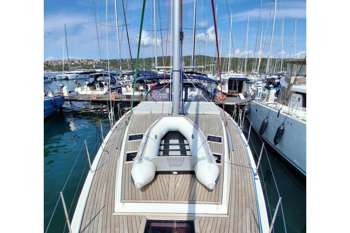 Exterior view of Mila D&D Kufner 50 I., a D&D Kufner 50 sailboat at Grad Trogir, Croatia