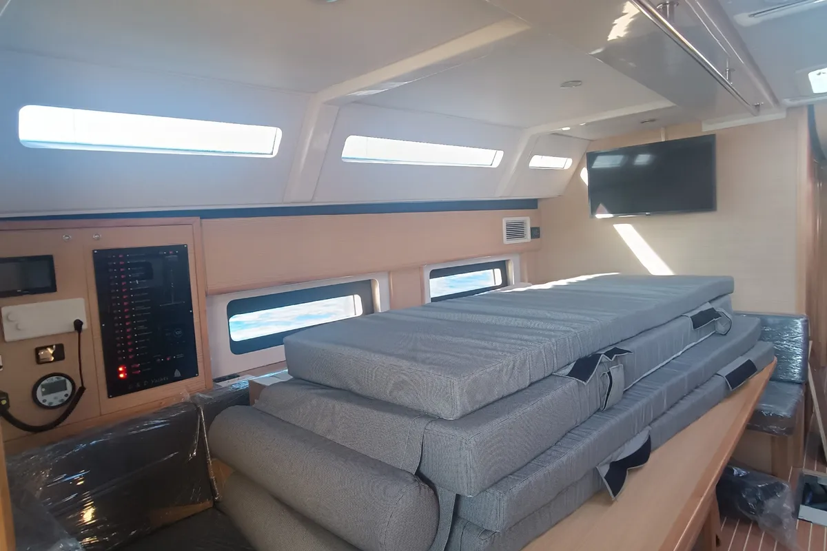 Salon of Mila D&D Kufner 50 I., a D&D Kufner 50 sailboat at Grad Trogir, Croatia