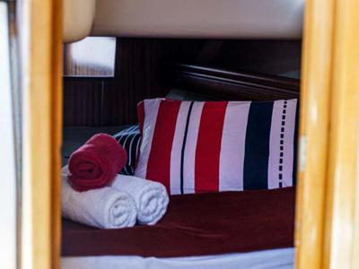 Cabin on ANDROMEDA, a Dufour Gib Sea 43 sailboat at Preveza, Greece