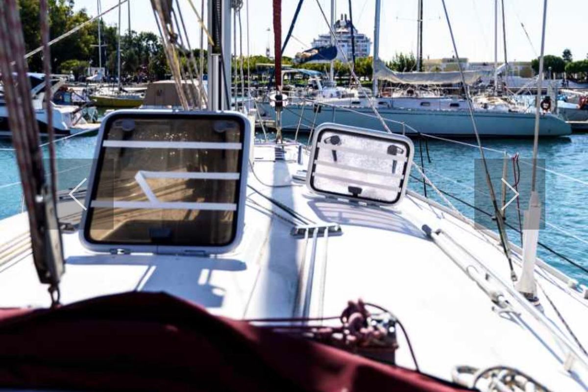 Cabin on ANDROMEDA, a Dufour Gib Sea 43 sailboat at Preveza, Greece