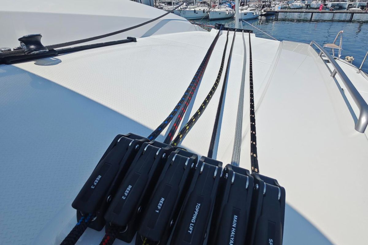 Caramita, a Fountaine Pajot Elba 45 catamaran at Punat, Croatia