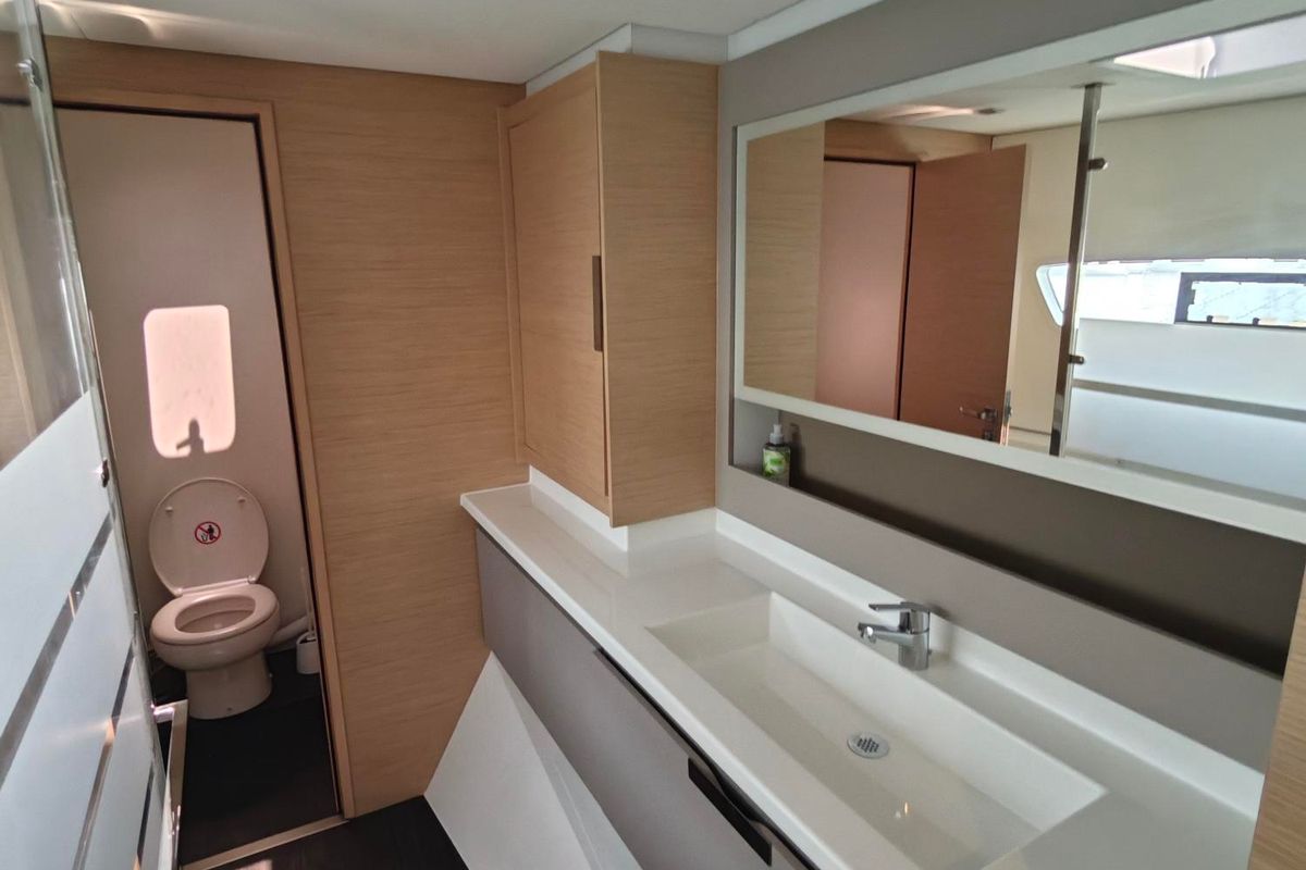 Caramita, a Fountaine Pajot Elba 45 catamaran at Punat, Croatia
