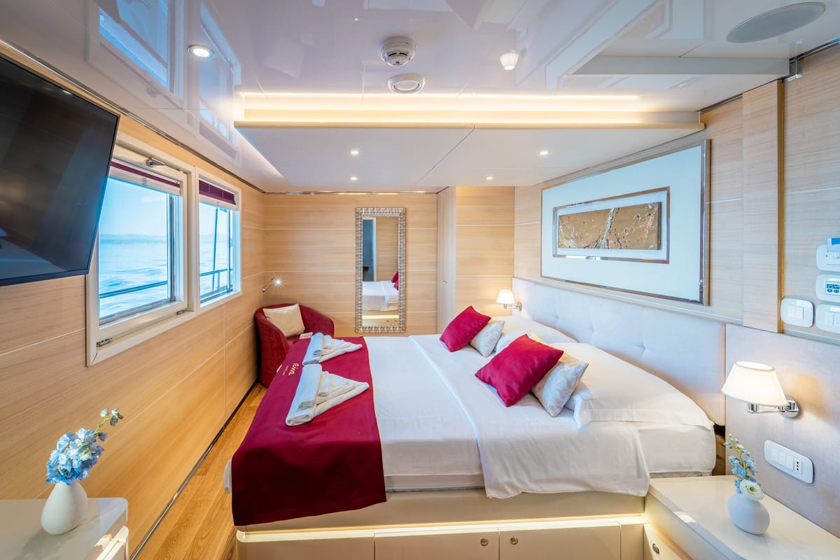 Cabin on Riva, a Gulet Motoryacht yacht at Split, Croatia