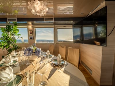 Salon of Riva, a Gulet Motoryacht yacht at Split, Croatia