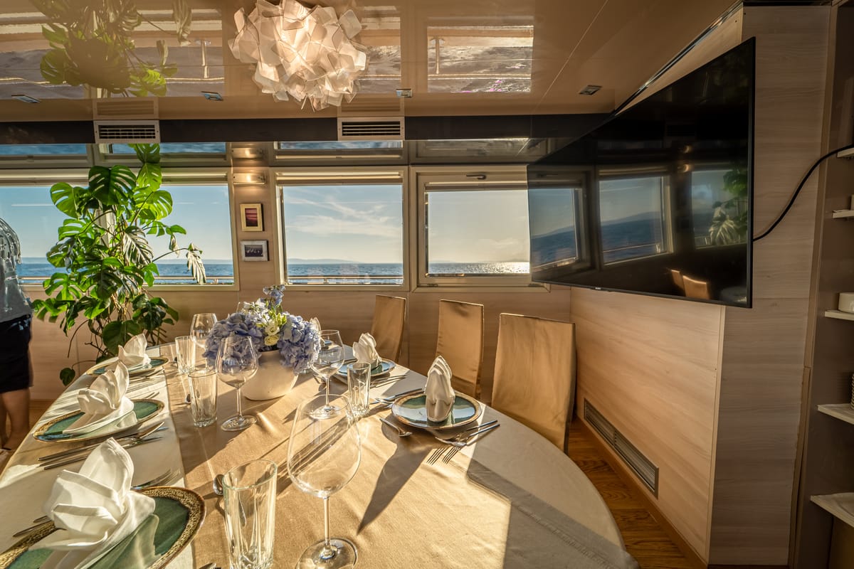 Salon of Riva, a Gulet Motoryacht yacht at Split, Croatia