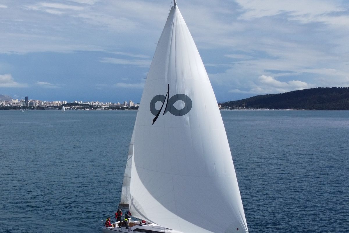 Exterior view of CLIO, a AD Boats Salona 46 sailboat at Grad Kaštela, Croatia