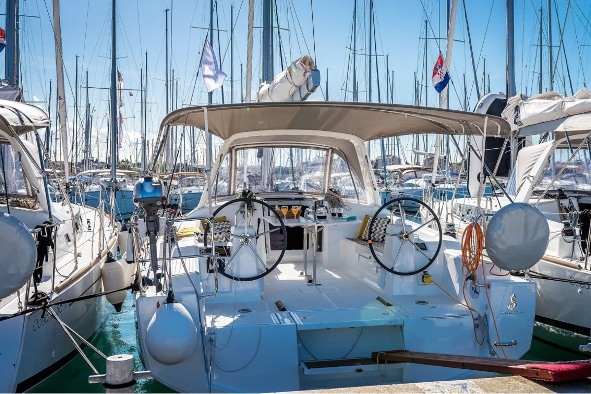 Exterior view of SAILOR JUPITER, a Beneteau Oceanis 38.1 sailboat at Općina Medulin, Croatia