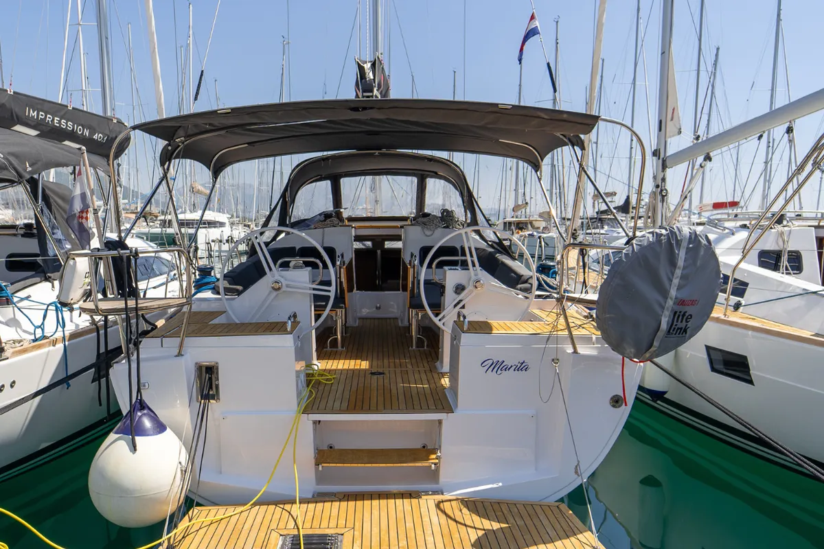 Marita, a Elan Impression 45.1 sailboat at Grad Kaštela, Croatia